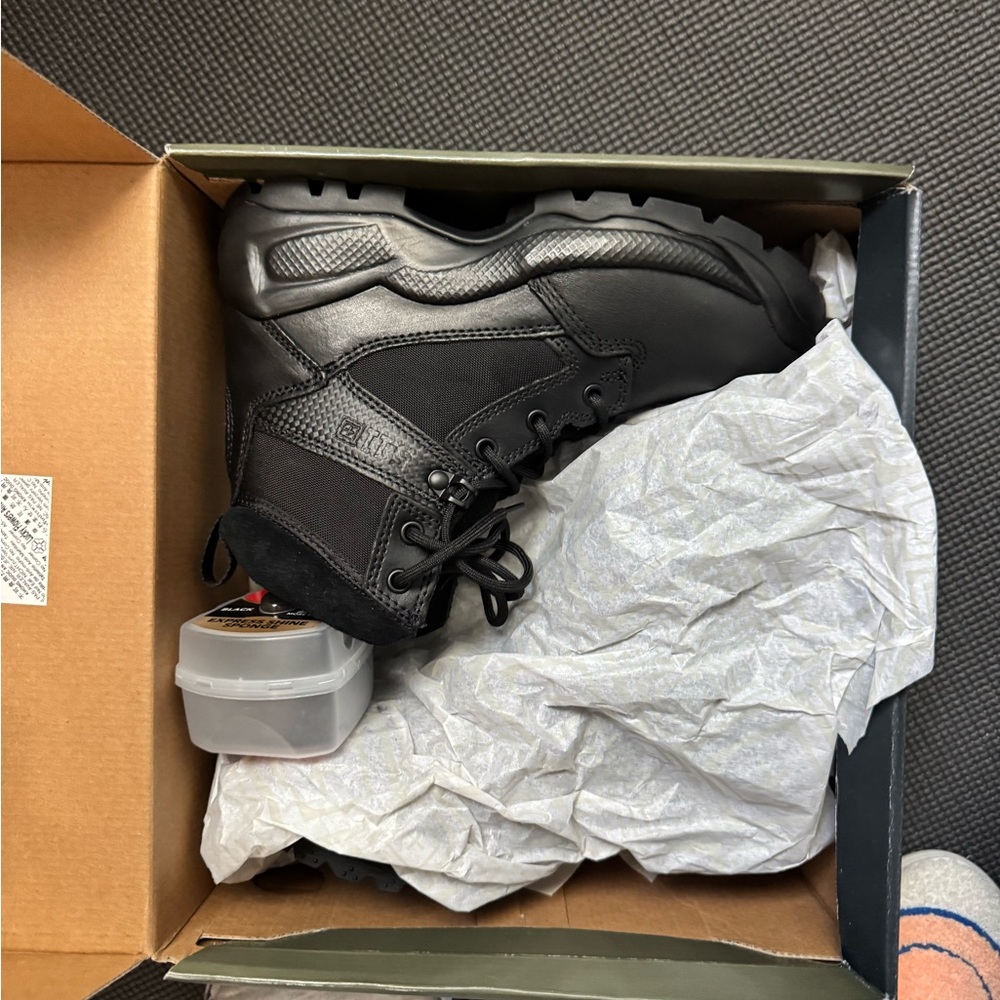 5.11 Tactical Women’s  Black Lace-Up Tactical Boots with zipper